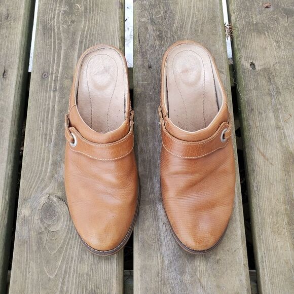Red Wing Shoes Vintage Celina 90s y2k VSCO Camel Tan Leather Woman's Mules 7.5 - Picture 2 of 7